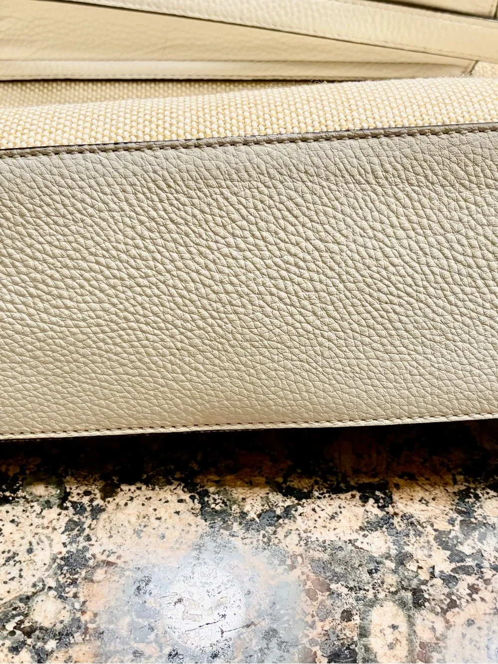 Kate Spade Laurel Wesley Place Convertible Crossbody Satchel Tweed Leather Trim